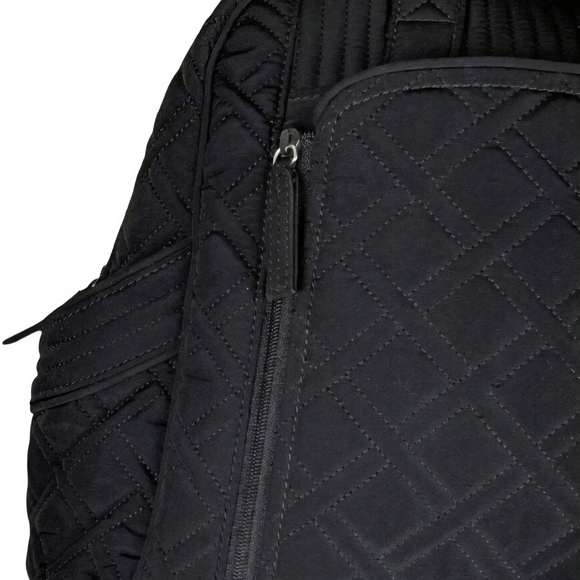 Vera Bradley Black Quilted Diaper Bag Tote Large W/Changing Pad Stroller Travel - Picture 8 of 13